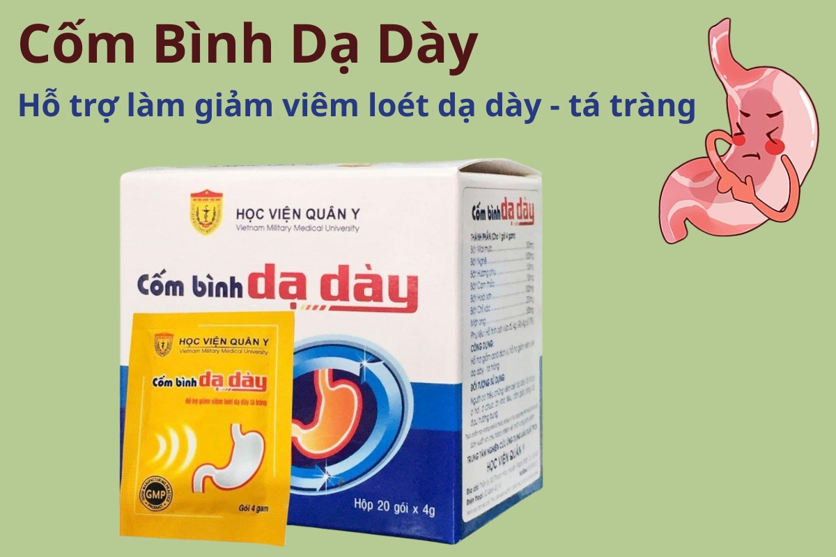 Cốm Bình Dạ Dày 9 Cốm Bình Dạ Dày hỗ trợ giảm loét dạ dày tá tràng