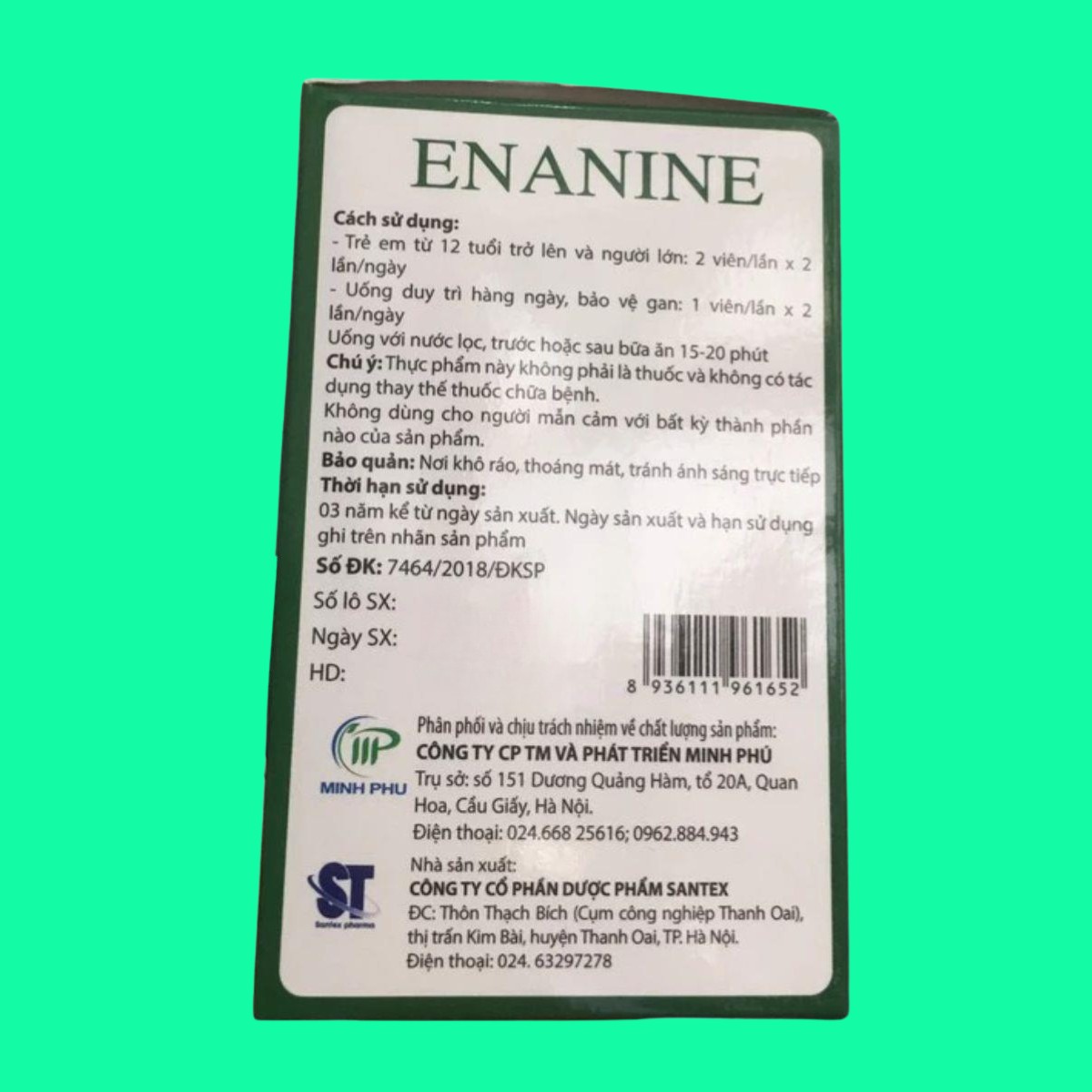enanine-3 Viên uống bảo vệ gan Enanine