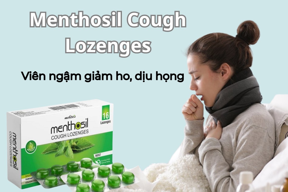 Viên ngậm Menthosil Cough Lozenges hỗ trợ giảm ho, dịu họng