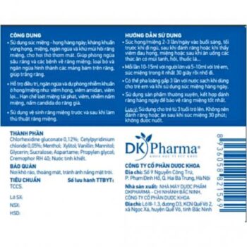Nước súc miệng họng T.M.T 250ml 13 Nước súc miệng họng T.M.T 250ml