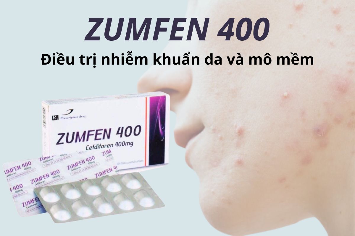 Zumfen 400 điều trị nhiễm khuẩn da và mô mềm