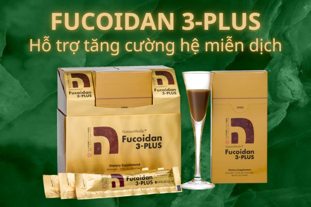 NatureMedic Fucoidan 3-Plus Dạng Nước hỗ trợ tăng cường hệ miễn dịch