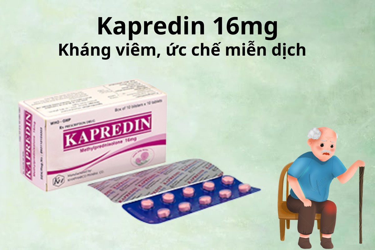 Kapredin 16mg kháng viêm, ức chế miễn dịch