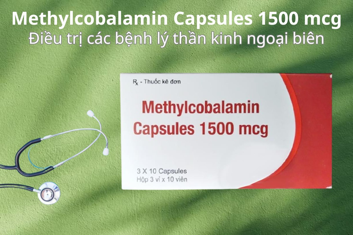 Methylcobalamin Capsules 1500mcg Softgel Healthcare 6 Methylcobalamin Capsules 1500mcg điều trị bệnh lý thần kinh ngoại biên