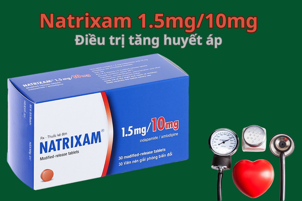 Natrixam 1.5mg/10mg điều trị tăng huyết áp