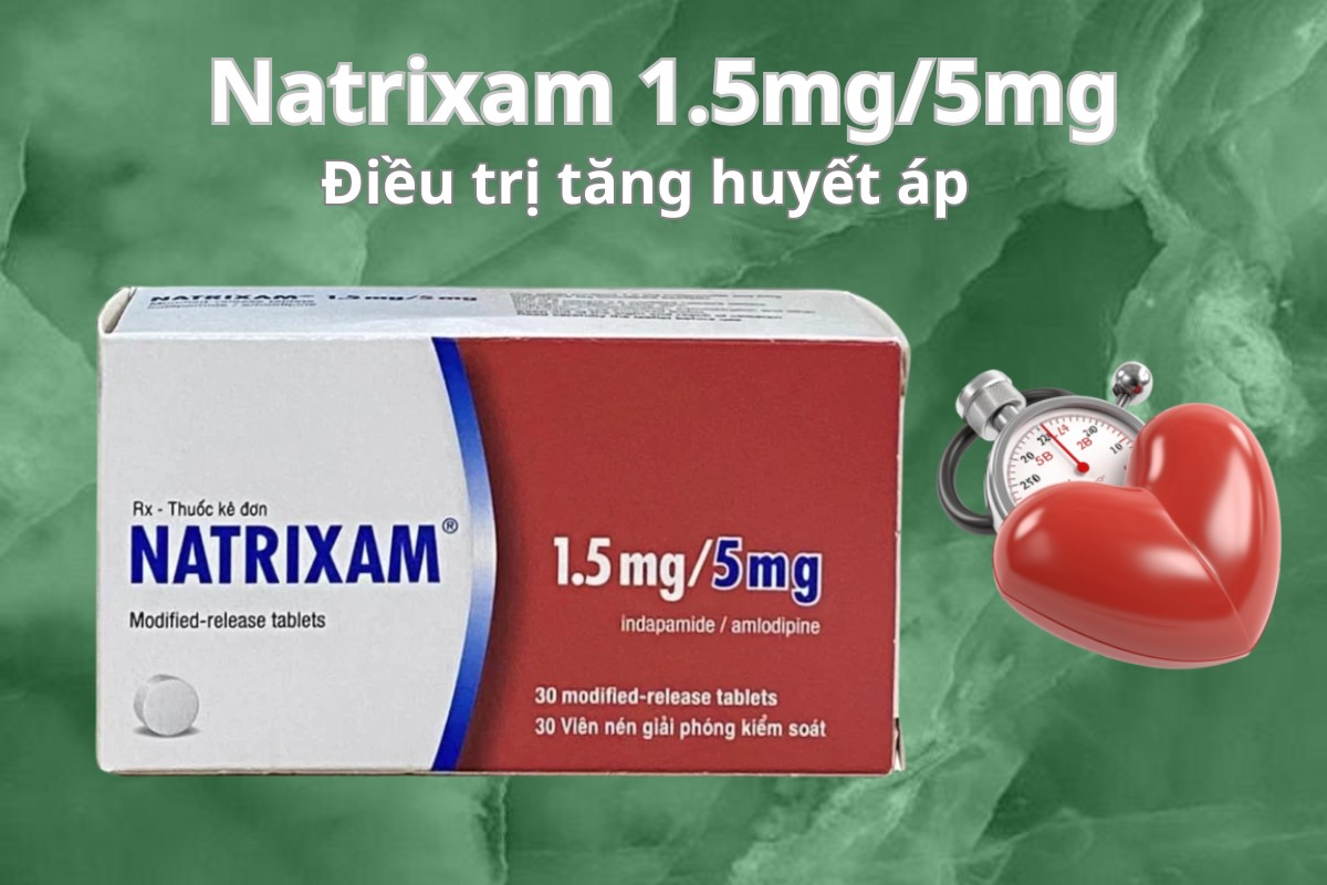 Natrixam 1.5mg/5mg điều trị tăng huyết áp