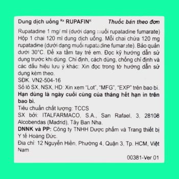 Rupafin 1mg/ml 10 Rupafin 1mg/ml