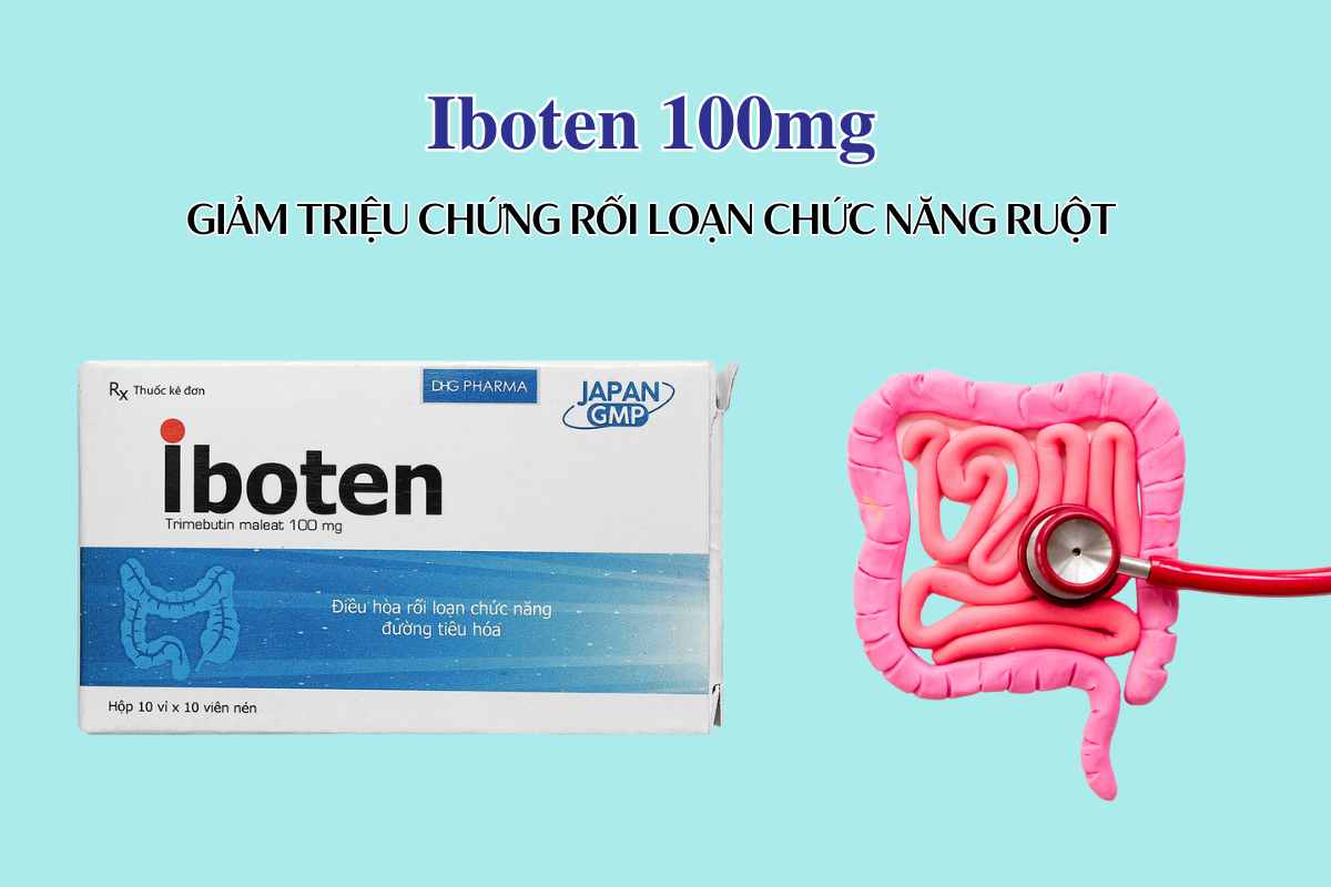 Iboten 100mg hỗ trợ điều trị liệt ruột, hội chứng ruột kích thích