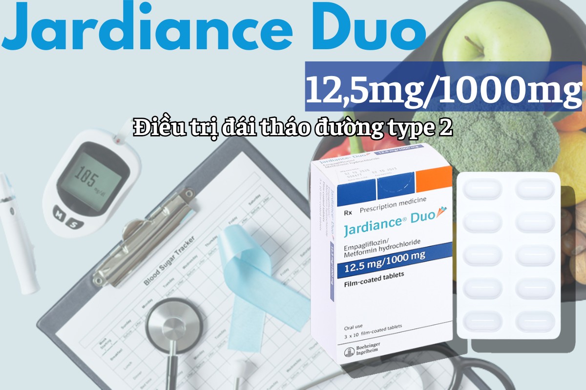Jardiance Duo 12.5mg/1000mg điều trị đái tháo đường type 2