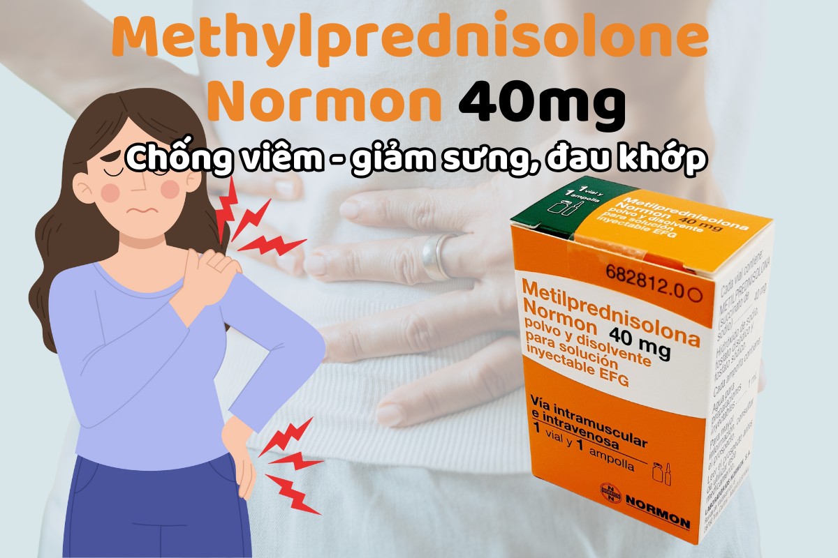 Methylprednisolone Normon 40mg chống viêm, giảm sưng đau khớp