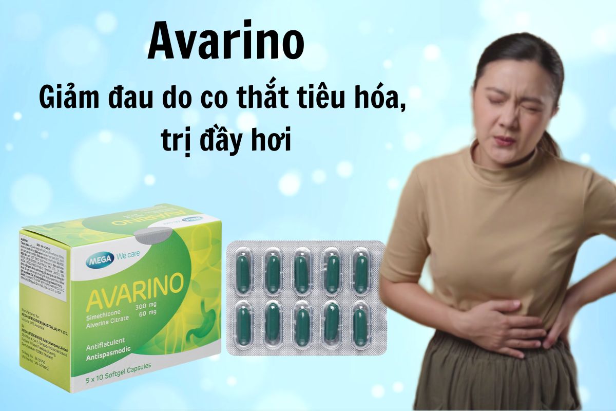 Thuốc Avarino có tác dụng giúp điều trị các triệu chứng liên quan đến rối loạn tiêu hóa