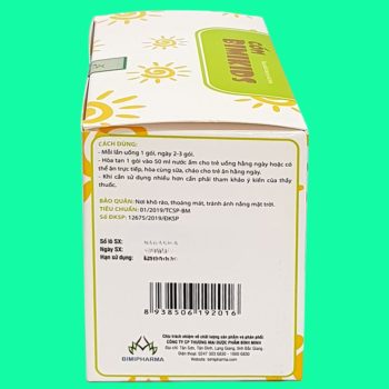 Cốm Bimikids có tác dụng hỗ trợ bổ sung vitamin và axit amin thiết yếu, hỗ trợ tăng cường sức khỏe tổng thể