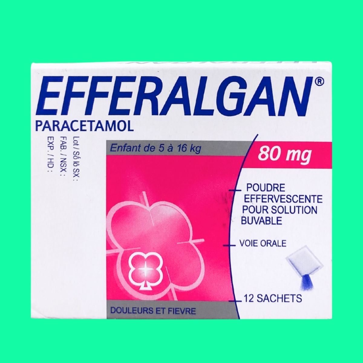 Bột sủi Efferalgan 80mg (4) Bột sủi Efferalgan 80mg