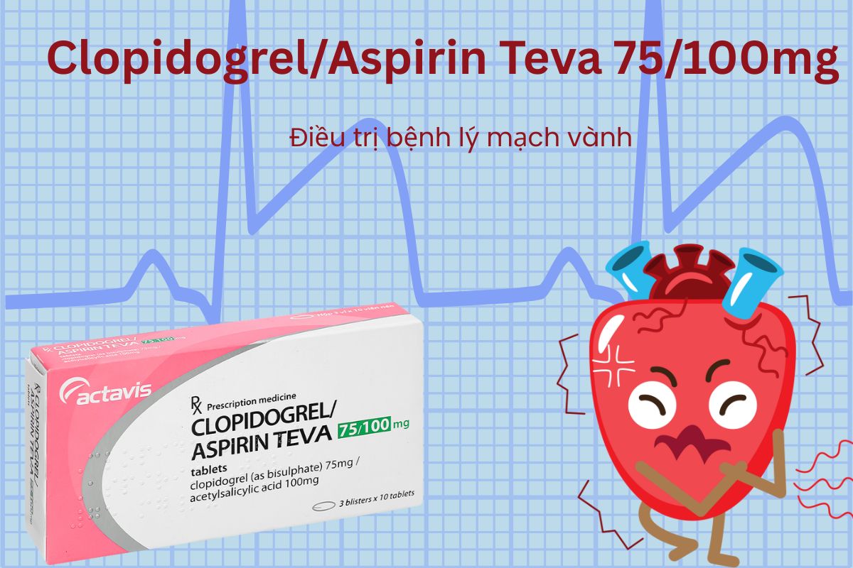 Clopidogrel/Aspirin Teva 75/100mg 9 Clopidogrel/Aspirin Teva 75/100mg