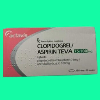 Clopidogrel/Aspirin Teva 75/100mg 2 Clopidogrel/Aspirin Teva 75/100mg
