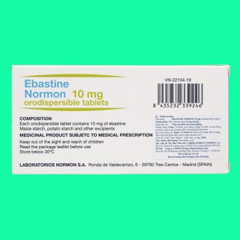Ebastine Normon 10mg Orodispersible Tablets 7 Ebastine Normon 10mg Orodispersible Tablets