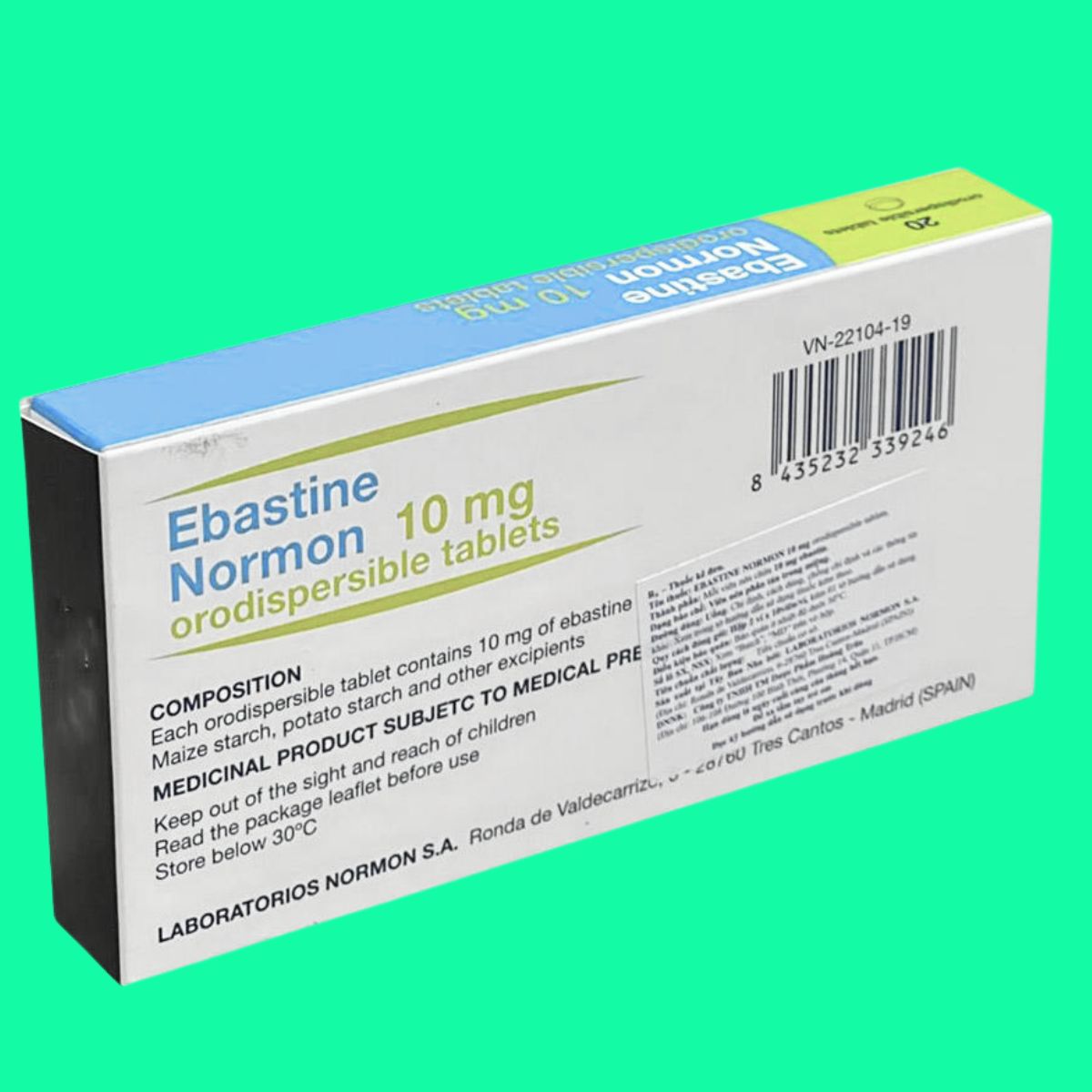 Ebastine Normon 10mg Orodispersible Tablets (8) Ebastine Normon 10mg Orodispersible Tablets