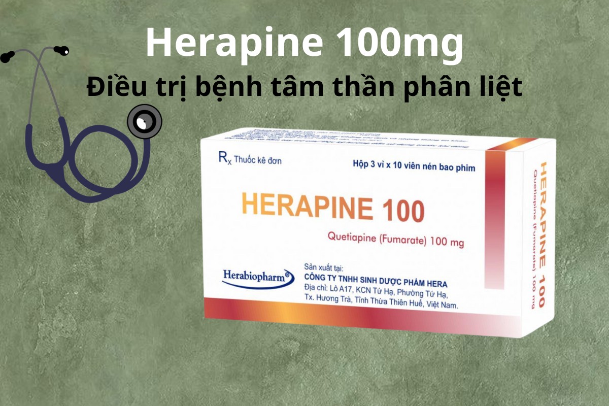 Herapine 100 điều trị tâm thần phân liệt