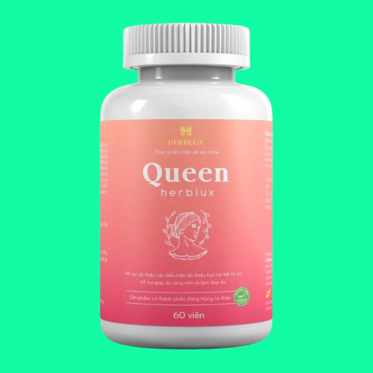 QUEEN-HERBLUX-1 Queen Herblux có tác dụng hỗ trợ cân bằng nội tiết tố nữ, giúp da duy trì sự mịn màng, tươi sáng