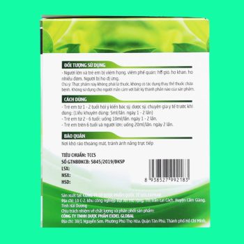 Sirohocam Thanh Diệp King Baby 5 Sirohocam Thanh Diệp King Baby có tác dụng làm dịu cổ họng và hỗ trợ giảm kích ứng do ho