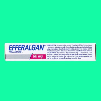 Viên đặt Efferalgan 80mg 8 Viên đặt Efferalgan 80mg