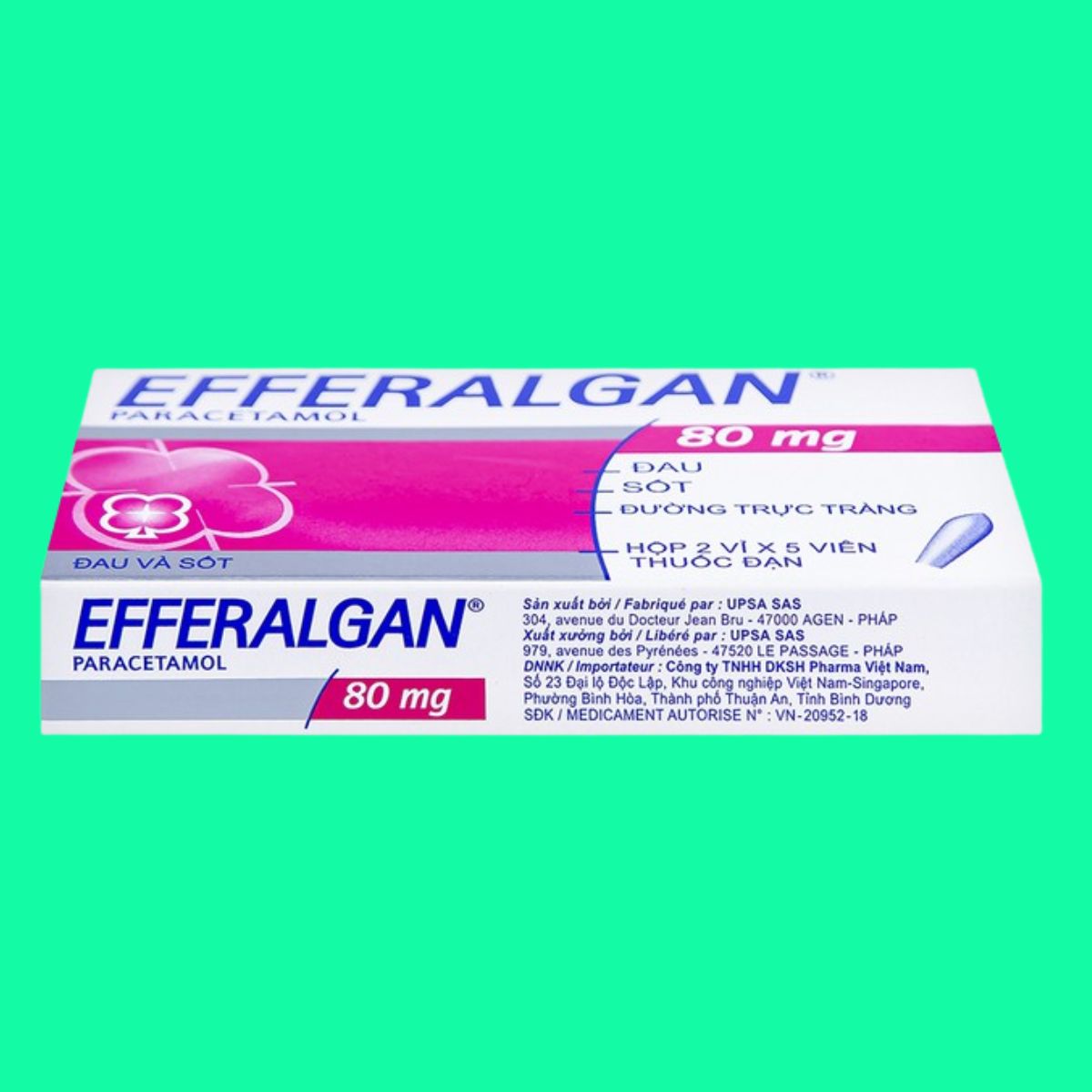 Viên đặt Efferalgan 80mg (8) Viên đặt Efferalgan 80mg