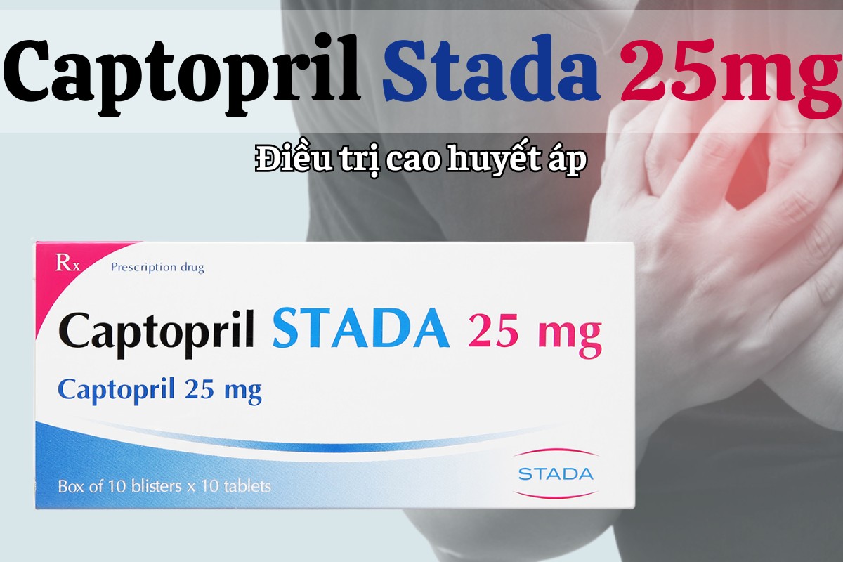 Captopril Stada 25mg điều trị cao huyết áp