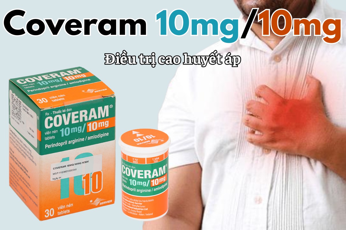 Coveram 10mg/10mg điều trị cao huyết áp