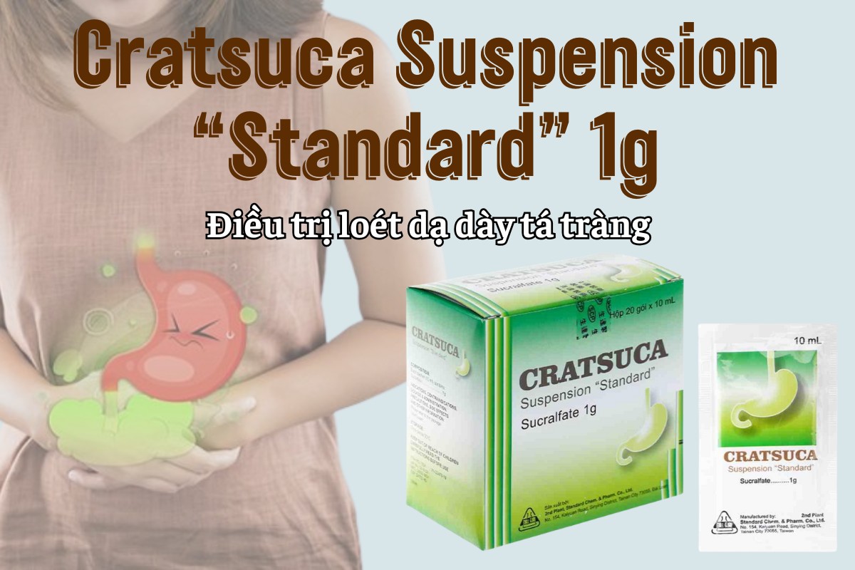 Cratsuca Suspension “Standard” 1g 9 Cratsuca Suspension “Standard” 1g điều trị loét dạ dày tá tràng