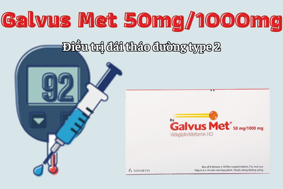 Galvus Met 50mg/1000mg 8 Galvus Met 50mg/1000mg điều trị đái tháo đường type 2