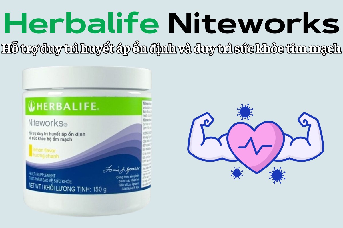 Herbalife Niteworks 6 Herbalife Niteworks hỗ trợ duy trì huyết áp ổn định, nâng cao sức khỏe tim mạch