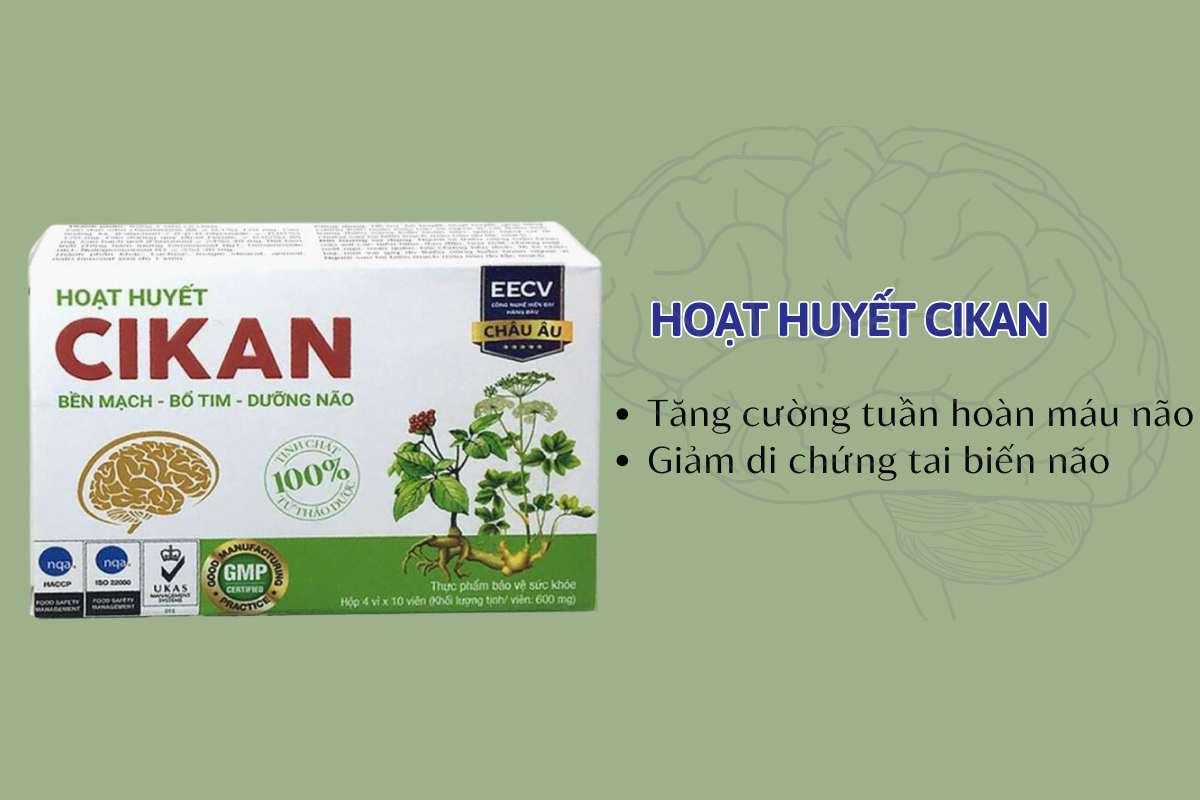 Hoạt huyết Cikan hỗ trợ tăng cường tuần hoàn não