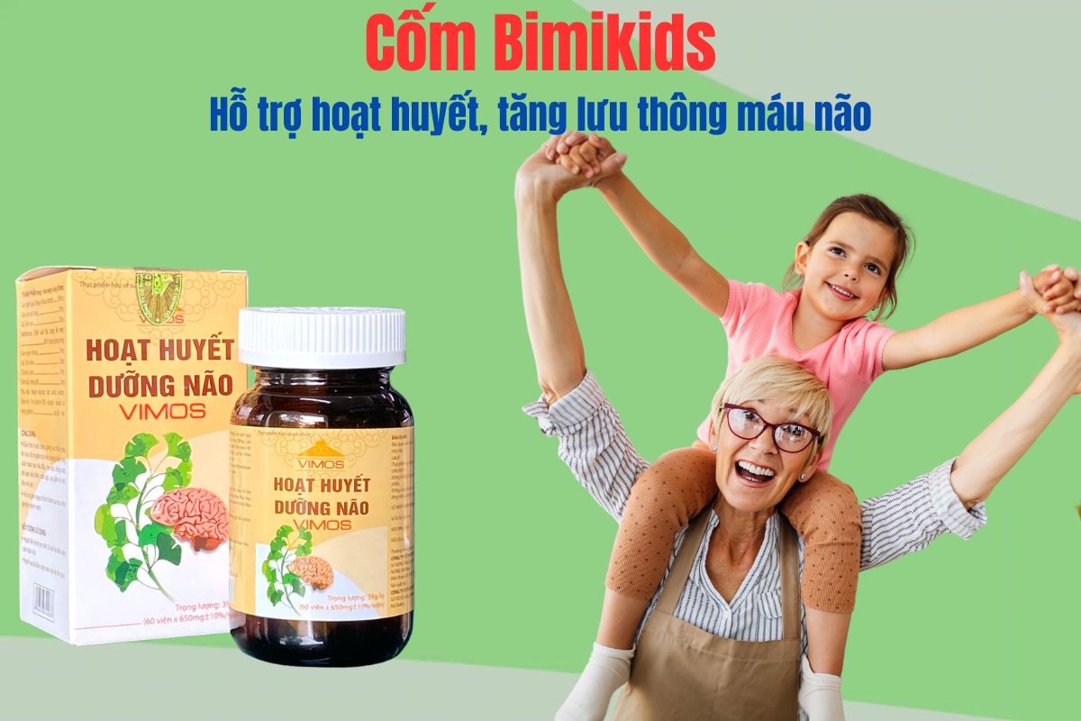 Hoạt huyết dưỡng não Vimos 13 Hoạt huyết dưỡng não Vimos có tác dụng hỗ trợ cải thiện tuần hoàn máu, đặc biệt là lưu lượng máu lên não