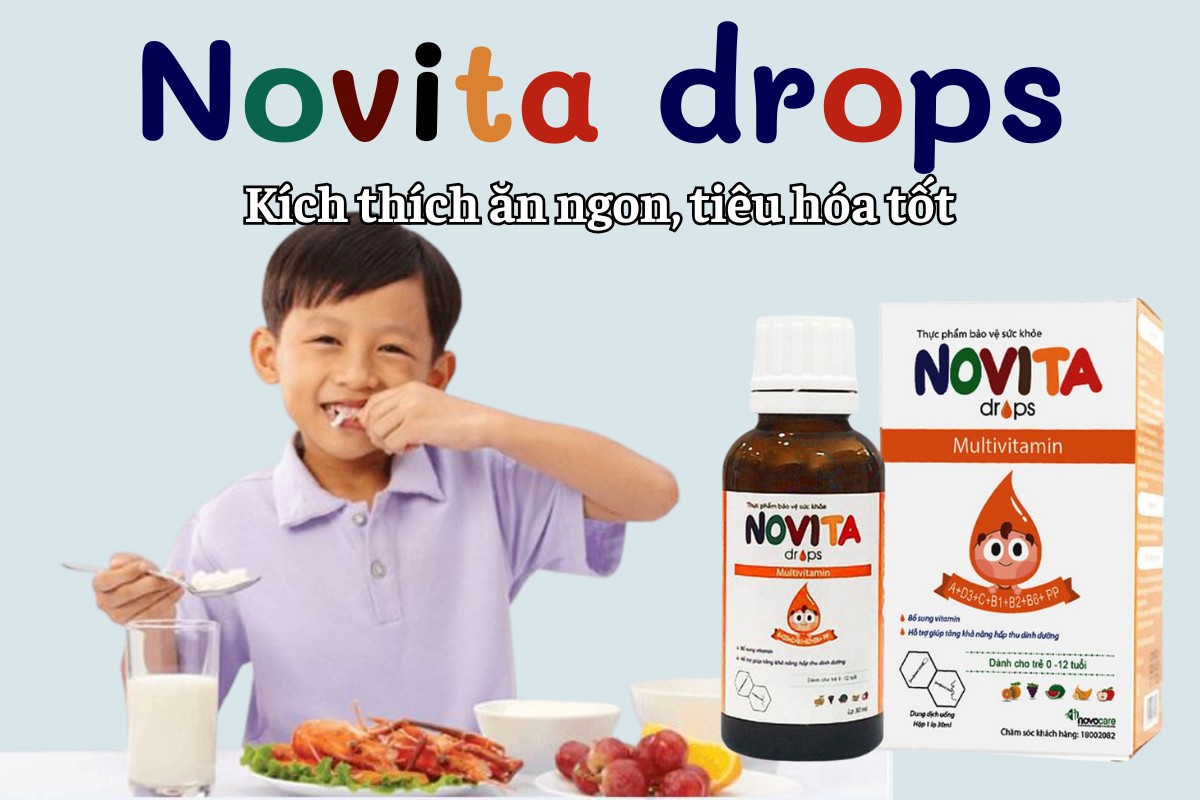 Novita Drops kích thích ăn ngon và tiêu hóa tốt