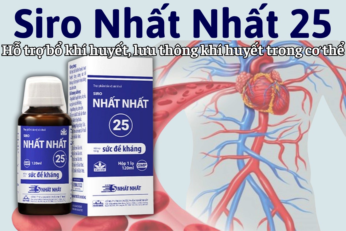 Siro Nhất Nhất 25 hỗ trợ bổ khí huyết, lưu thông khí huyết