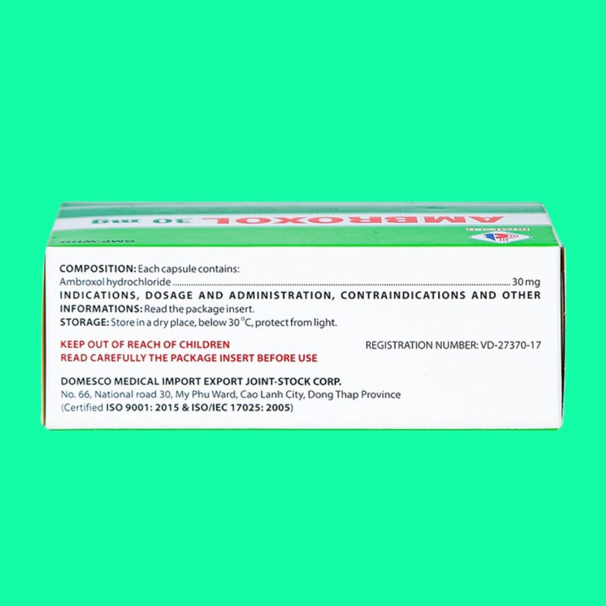 Ambroxol 30mg Domesco (6) Ambroxol 30mg Domesco