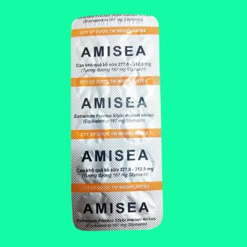 Amisea 167mg Mediplantex 8 Thuốc Amisea 167mg Mediplantex có tác dụng hỗ trợ điều trị viêm gan mạn, xơ gan