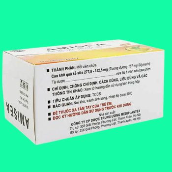 Amisea 167mg Mediplantex 4 Thuốc Amisea 167mg Mediplantex có tác dụng hỗ trợ điều trị viêm gan mạn, xơ gan