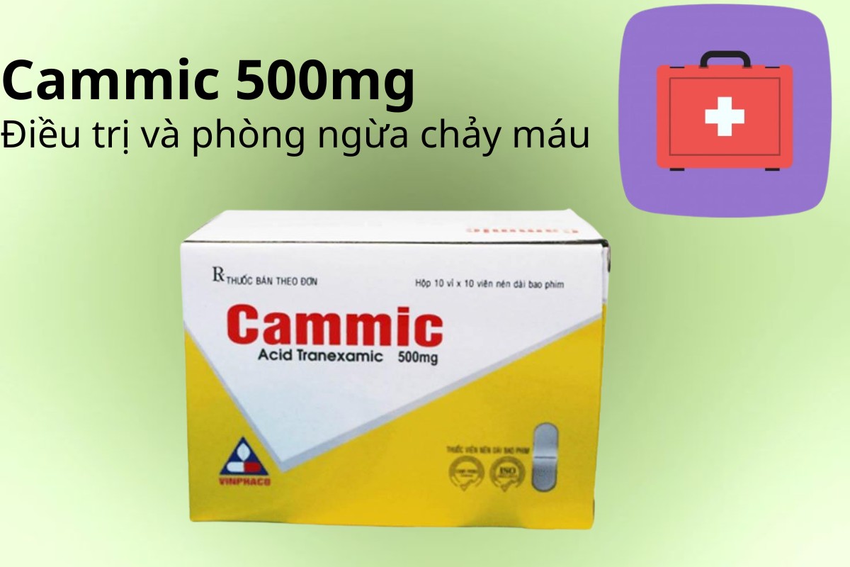 Cammic 500mg điều trị và phòng ngừa chảy máu