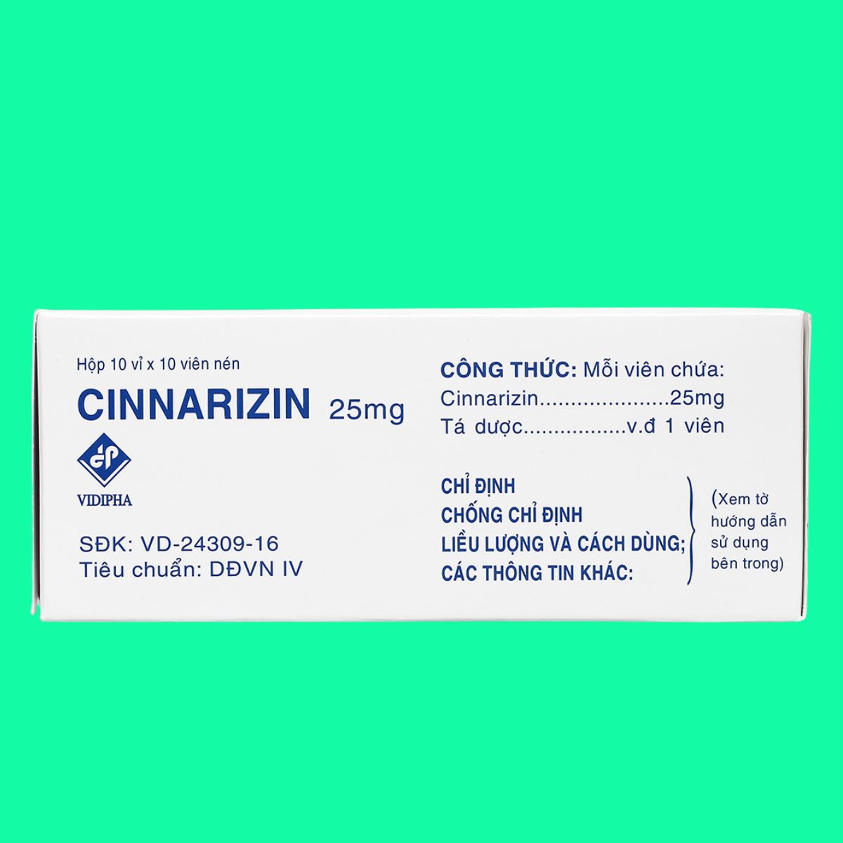 Cinnarizin 25mg Vidipha (4) Cinnarizin 25mg Vidipha