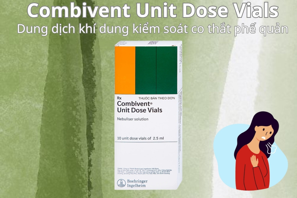 Combivent Unit Dose Vials 10 Combivent Unit Dose Vials dung dịch khí dung kiểm soát co thắt phế quản