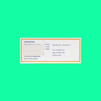 Dexamethasone 0.5mg Mekophar 5 Dexamethasone 0.5mg Mekophar