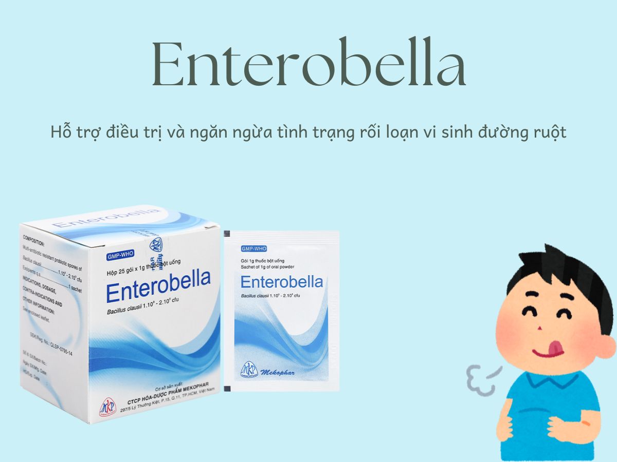 Enterobella ngăn ngừa tình trạng rối loạn vi sinh đường ruột