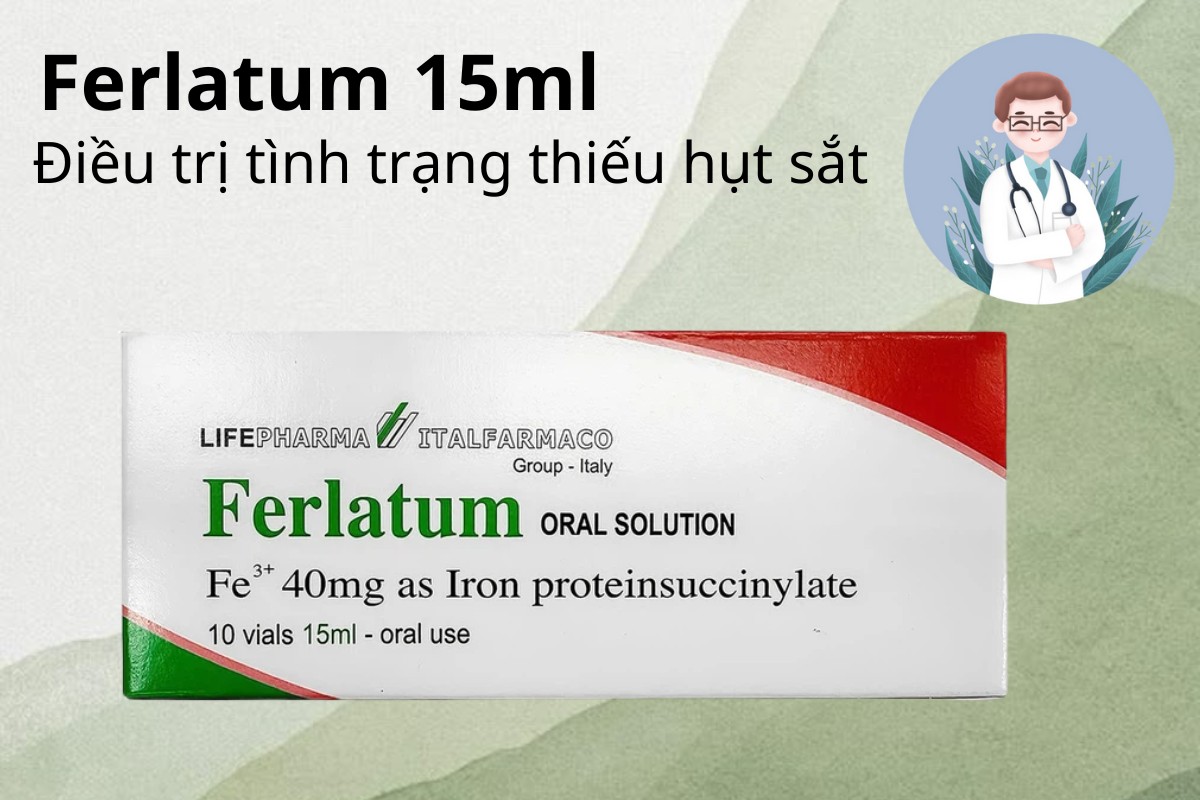 Ferlatum 15ml điều trị tình trạng thiếu hụt sắt