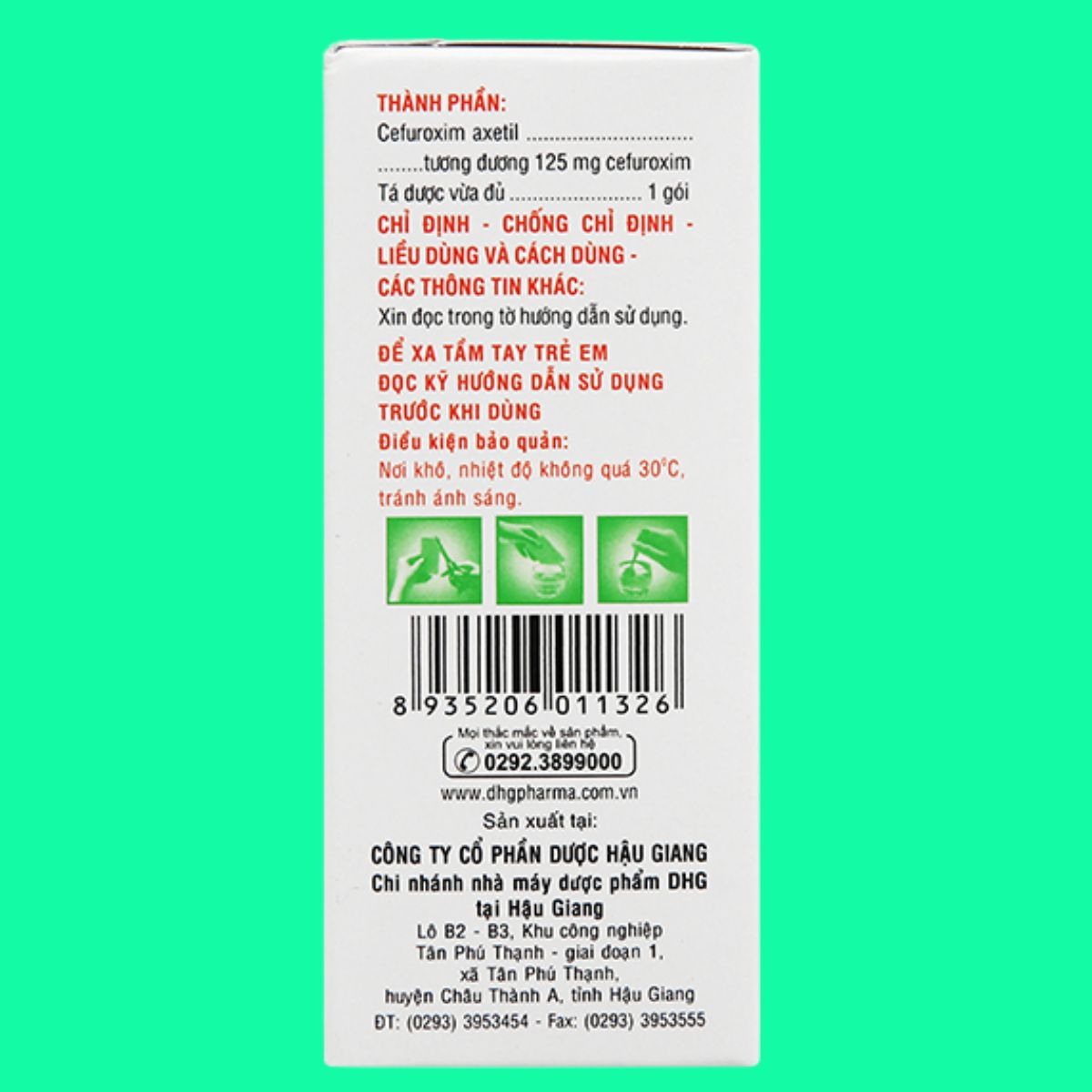 Haginat-125-DHG-4 Thuốc Haginat 125 DHG có tác dụng điều trị các nhiễm khuẩn nhạy cảm