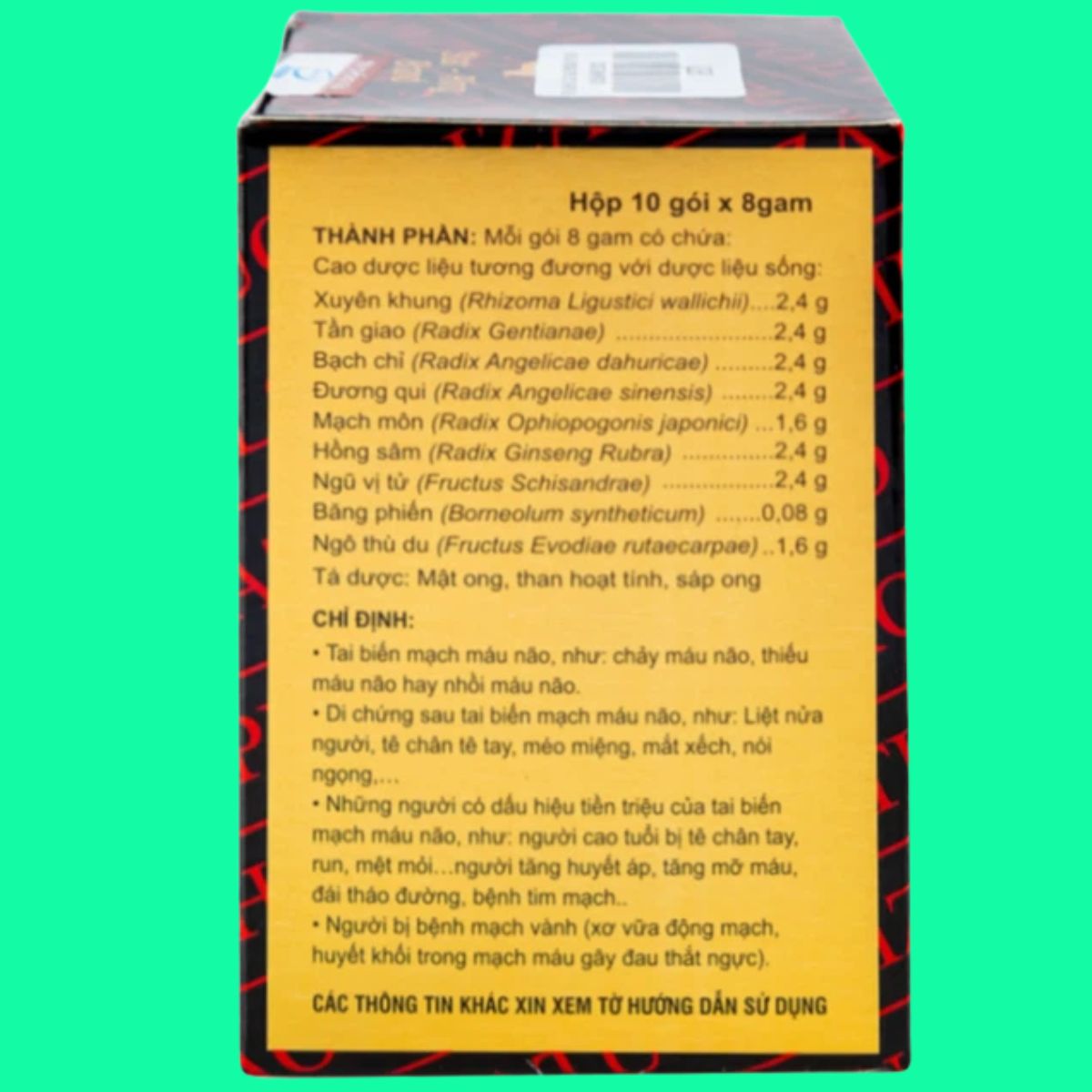 Huatuo-Zaizao-Pills-4 Hoa Đà Tái Tạo Hoàn Huatuo Zaizao Pills có tác dụng hỗ trợ cho người bị tai biến mạch máu não