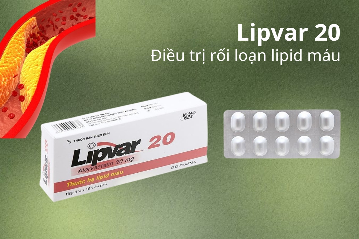 Lipvar 20 điều trị rối loạn lipid