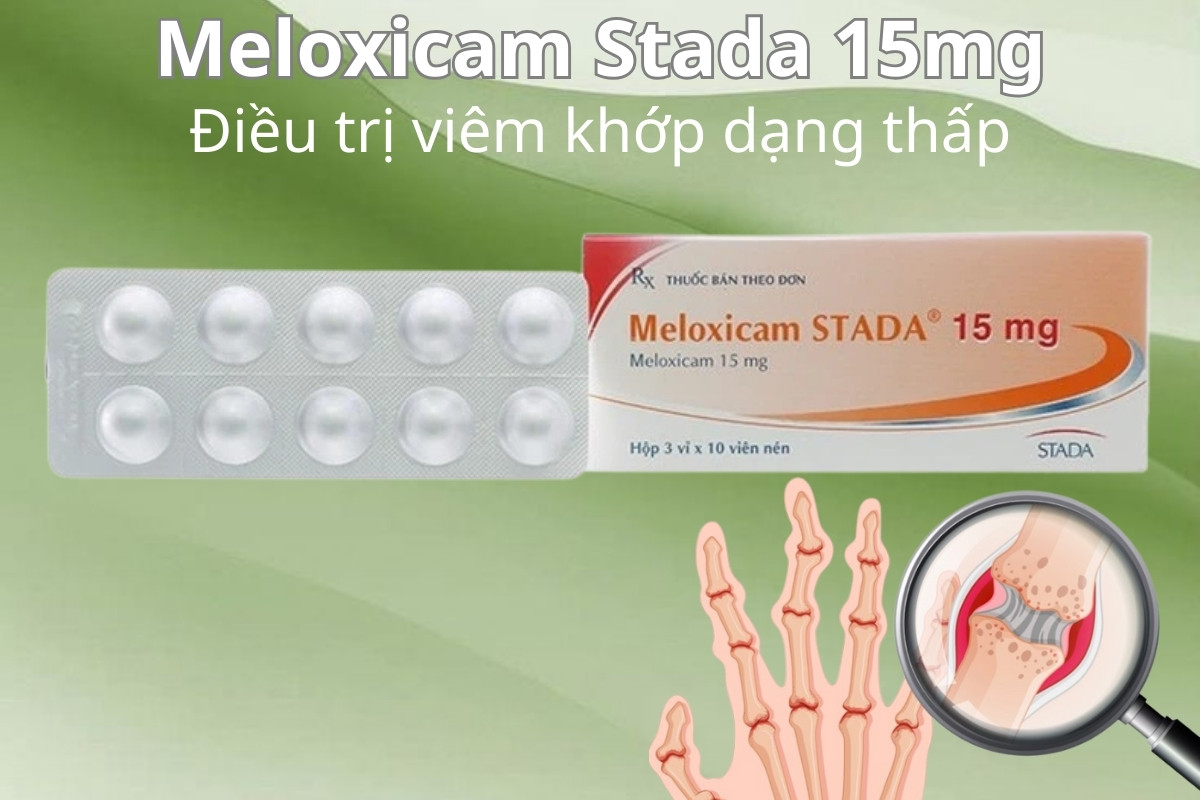 Meloxicam Stada 15mg 7 Meloxicam Stada 15mg điều trị viêm khớp dạng thấp