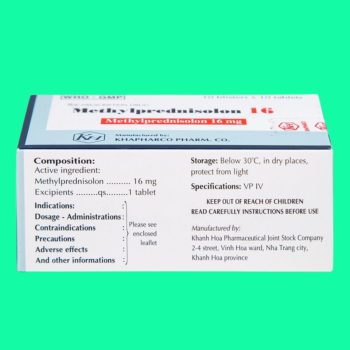 Methylprednisolon 16 Khapharco 6 Methylprednisolon 16 Khapharco