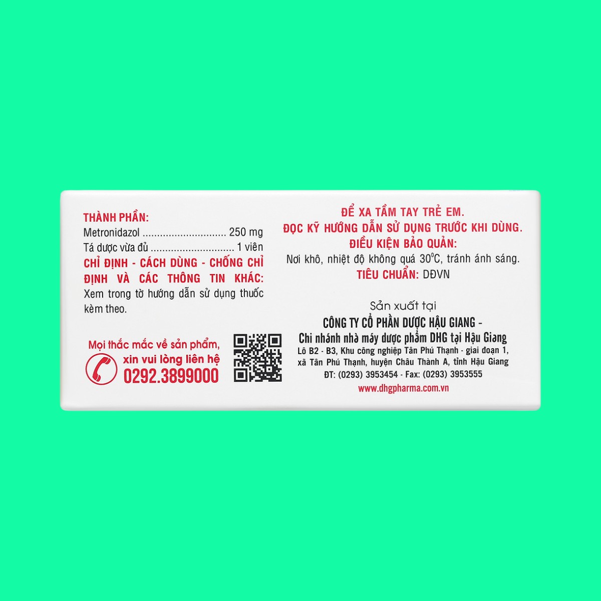 Metronidazol-250-DHG-4 Metronidazol 250 DHG